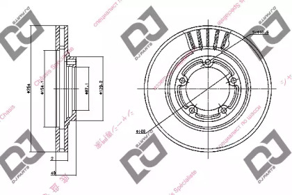 Тормозной диск DJ PARTS BD1082